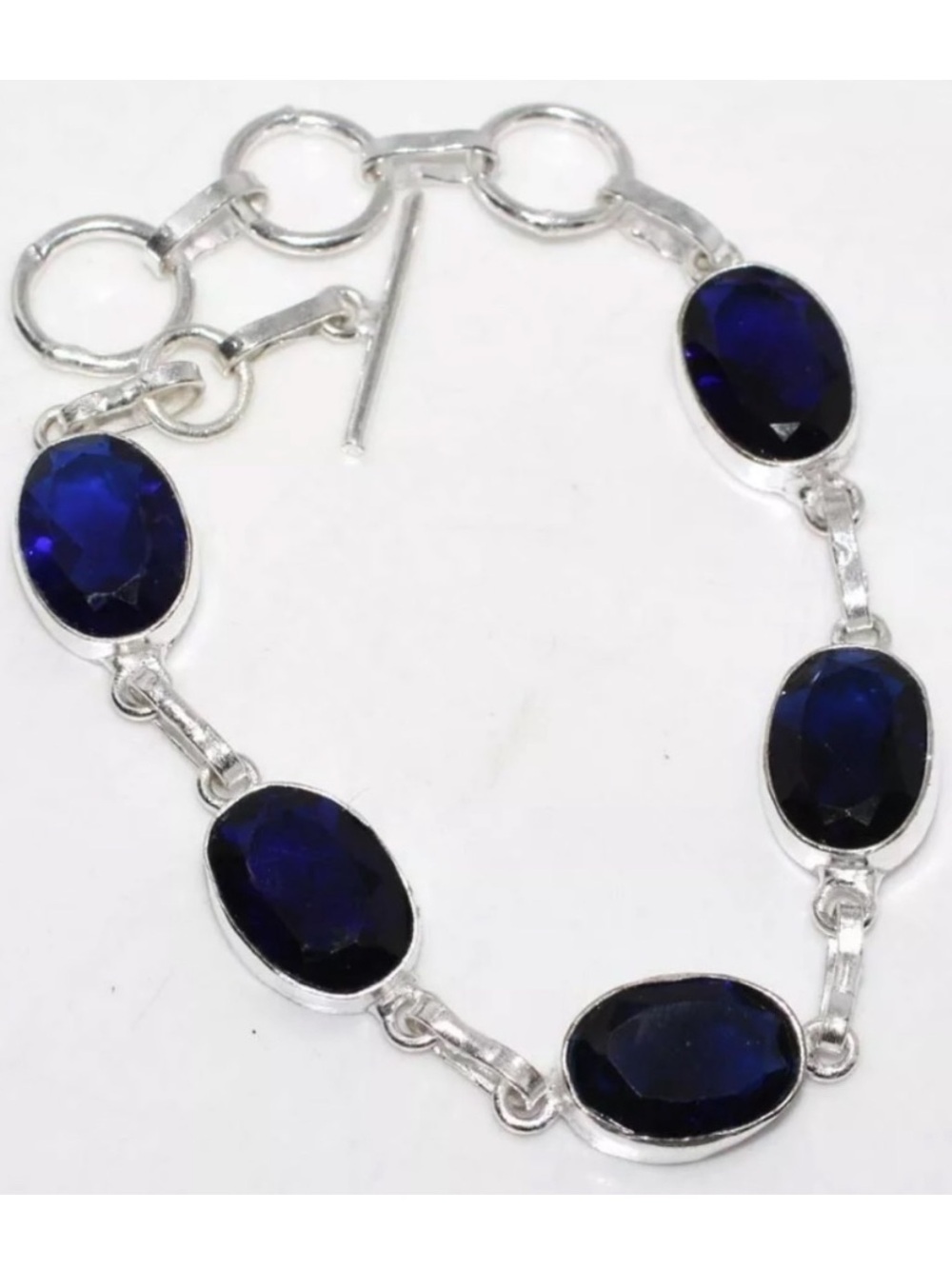 Sapphire Gemstone Sterling Silver Bracelet | Artisan
